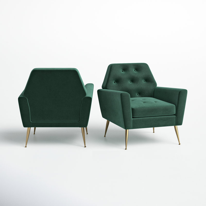 Fauteuil Thaddeus, Velours vert