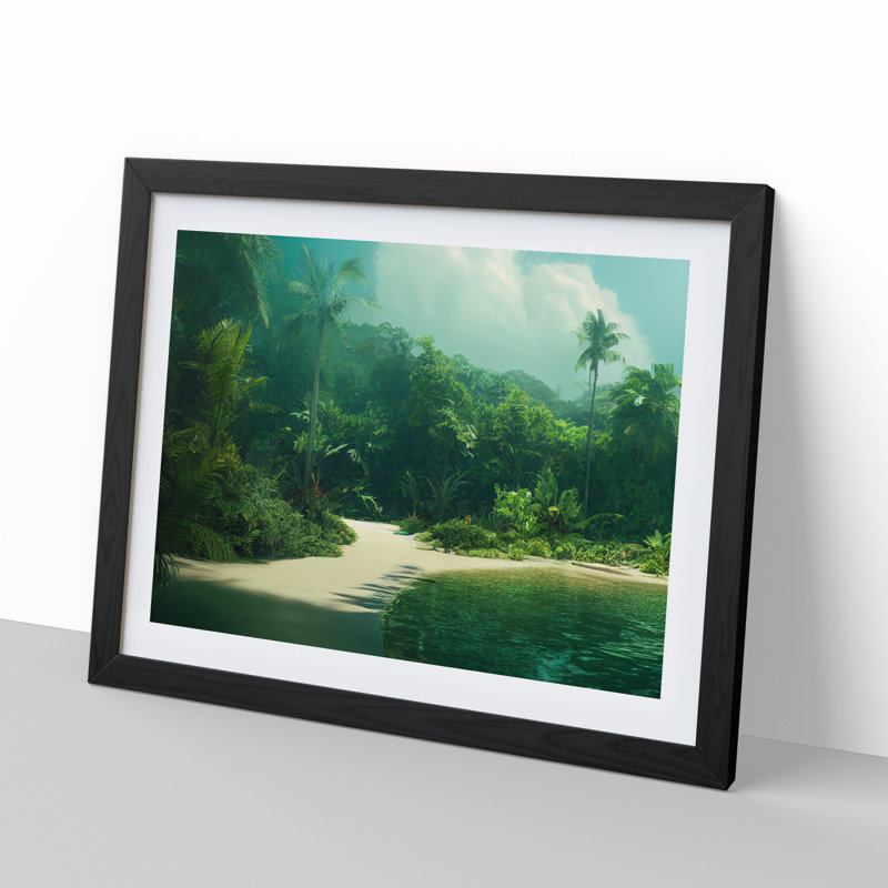 Tropical Forest Vol.1 - Framed Print, Black Framed, 46cm H x 64cm W x 2cm D