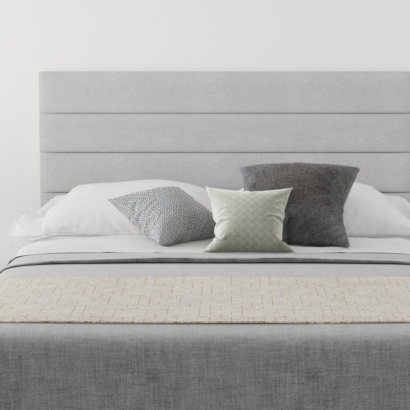 Platt Upholstered Headboard, Single (3'), Linen Silver