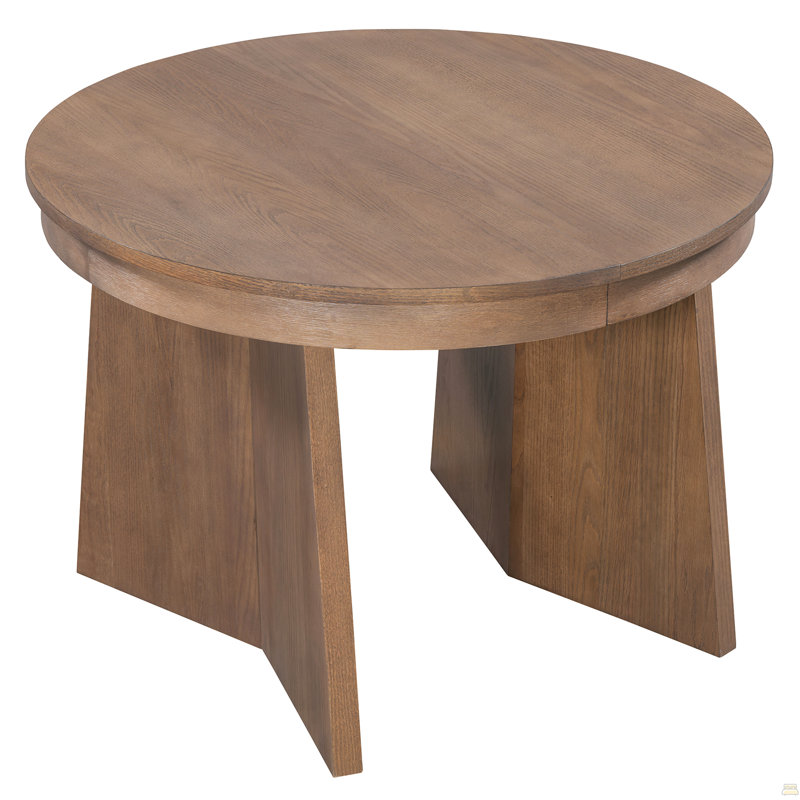 Ensemble de table de salle à manger 5 pièces pour 5 personnes, ensemble de table de salle à manger extensible rétro avec 4 chaises rembourrées, table de cuisine et chaises pour la salle à manger et la cuisine (noyer et beige)