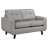 Tiena Leather Sofa & Loveseat & Chair Set, Gray