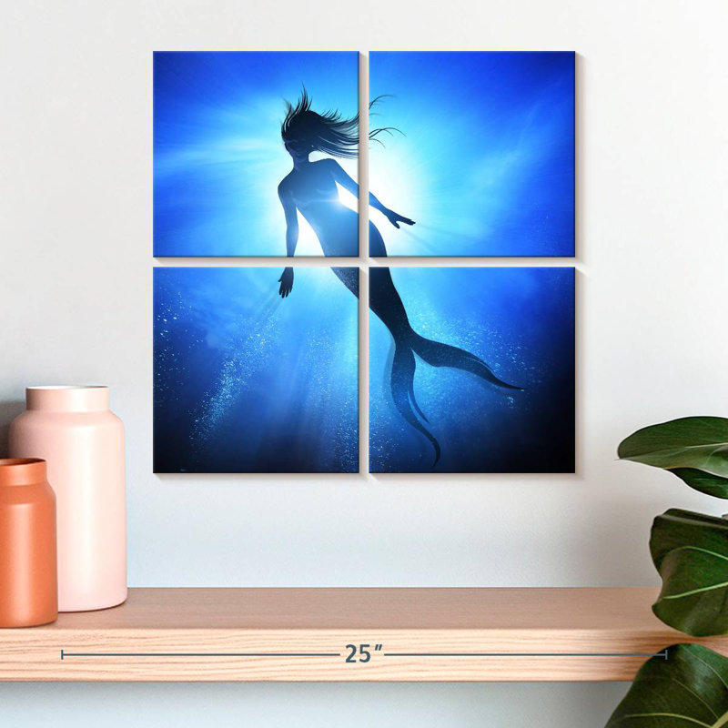 Kelan Little Mermaid Silhouette, 18'' H x 18'' W