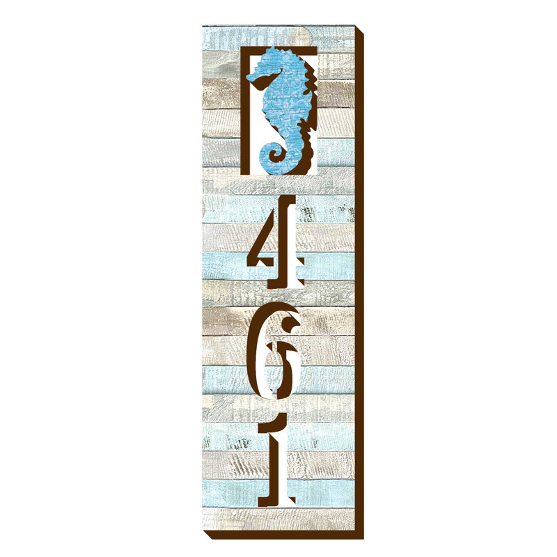 Plaque d'adresse sur 1 ligne Seahorse, Oui