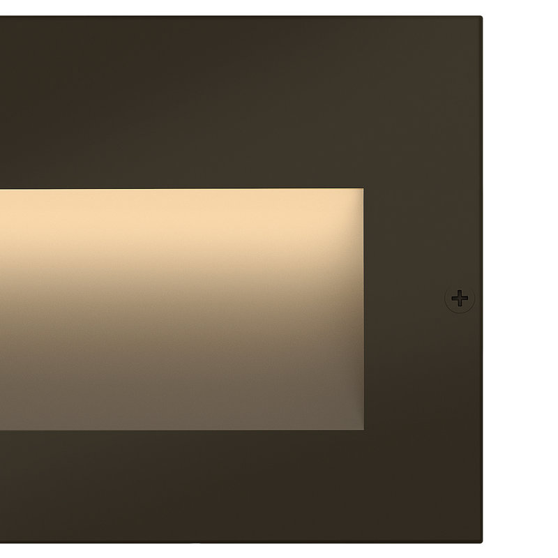 Marchepied encastré horizontal intégré à DEL Taper 12V, H 3,25 po x l 4,5 po x P 1 po, Bronze
