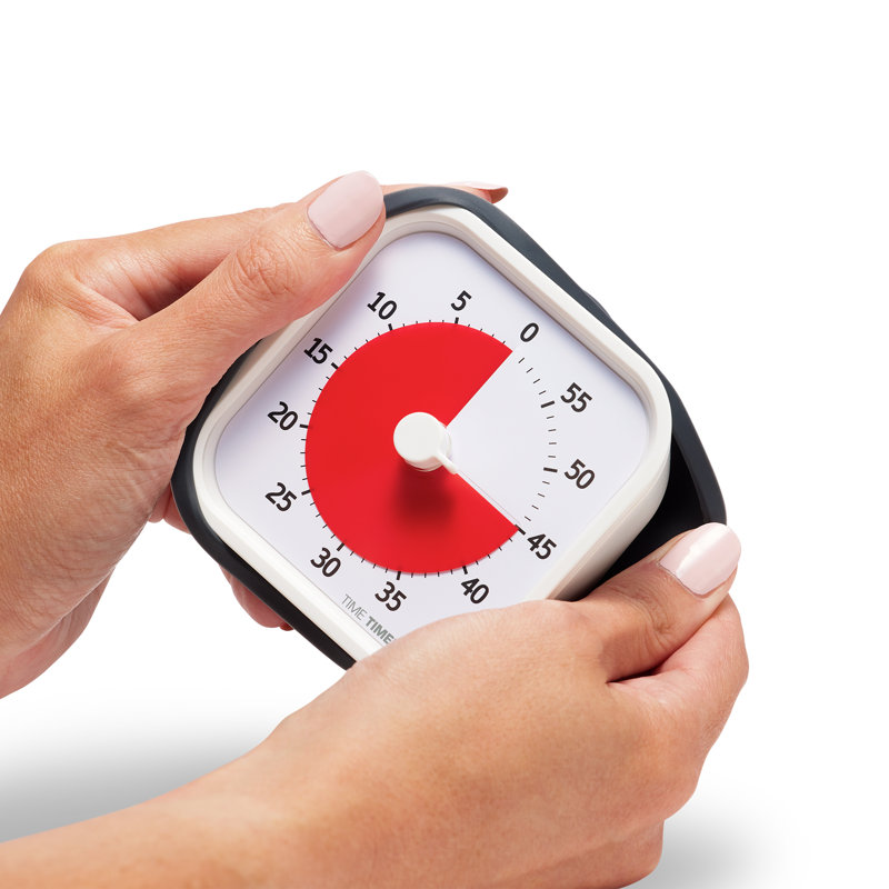 Charcoal Gray 60-Minute Visual Timer with Silicone Cover