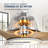  52-inch Modern Ceiling Fan with Light, 3 ABS Blades, DC Motor, 6 Speeds, Downrod Mount for Bedroom, Living Room-73894539