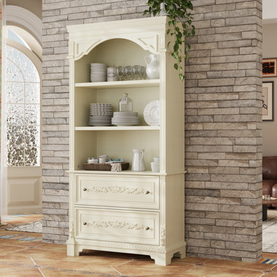 76.6" H 3-Tilt Dining Cabinet With 2 Drawers by Ophelia & Co.