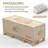StonePure 63"×28" Freestanding Square Solid Surface Stone Bathtub,  15.2" Deep Soaking Tub with Overflow, Pop-up Drain And Anti-slip Base