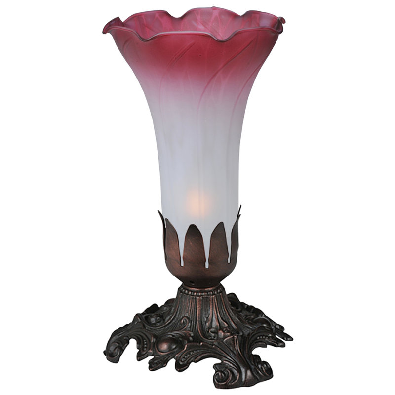 Jerin Torchiere Table Lamp, Pink/White