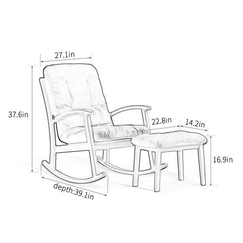 Modern simple comfortable fashion rocking chair, Green