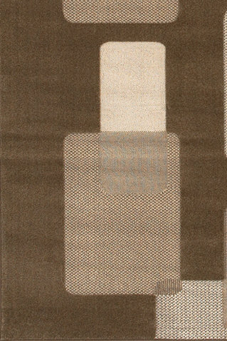 Tapis intérieur brun clair en polypropylène abstrait Veliz