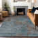 Machine Washable Indoor/Outdoor Christain ACN1362 Teal Rug
