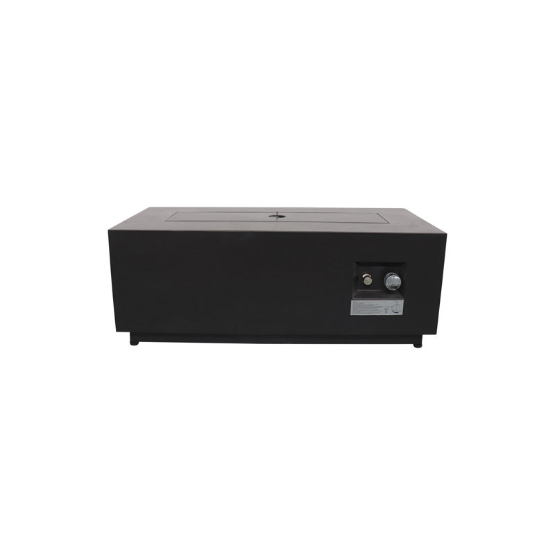 Foyer de table 16H x 42W, acier, 50000Btu, foyer de chasse en acier noir, vélo