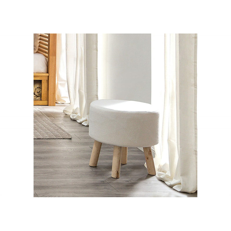 Ensemble de repose-pieds contemporain 2 pièces et pieds en bois inclinés (y compris le repose-pieds)