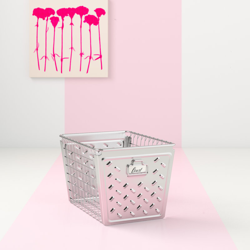 Panier en métal Juliana, Plaqué zinc