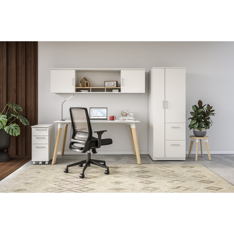 Ensemble de bureau rectangulaire 4 pièces Resi