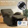 Velvet Recliner Manual Swivel Rocker Recliner For Adults,small Recliners For Small Spaces