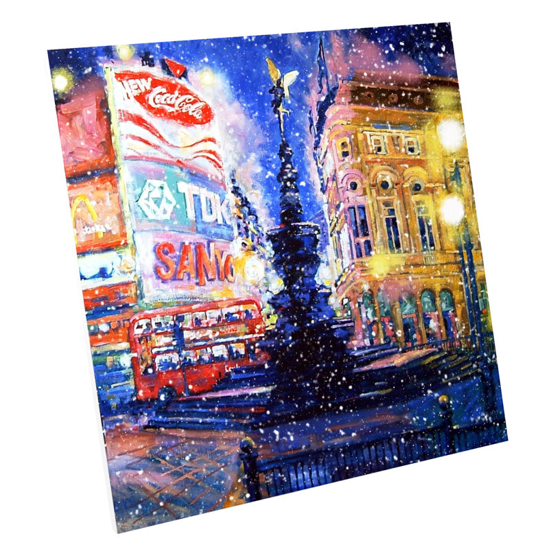 A Snowy Picadilly Ceramic Tile Wall Decor