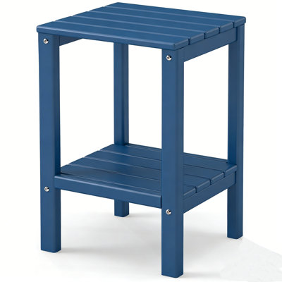 23.5" HDPE 2-Tier Tall Outdoor Sidetable