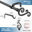 Halliday Adjustable 0.63'' Single Curtain Rod-2053258216-2053258218