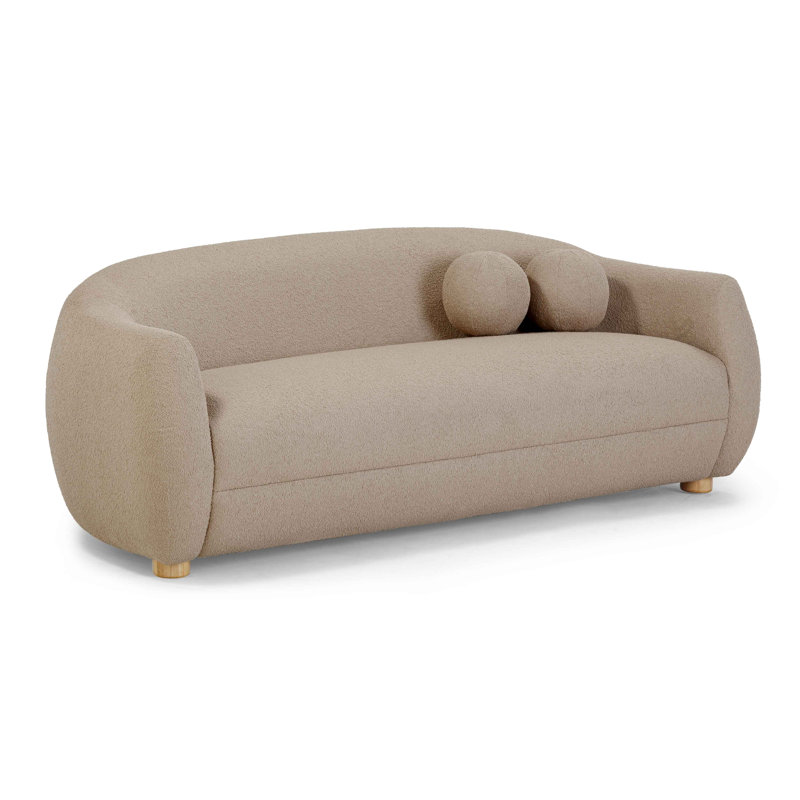 Tov Furniture Judy Light Brown Boucle Sofa, Light Brown