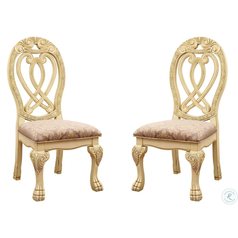 Ensemble de 2 chaises d'appoint formelles Majestic Traditional