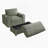 42.8" Oversized Chaise Lounge Chair With Storage Ottoman, Corduroy Sofa Bed With Cup Holders & USB Charging Port,-250170614