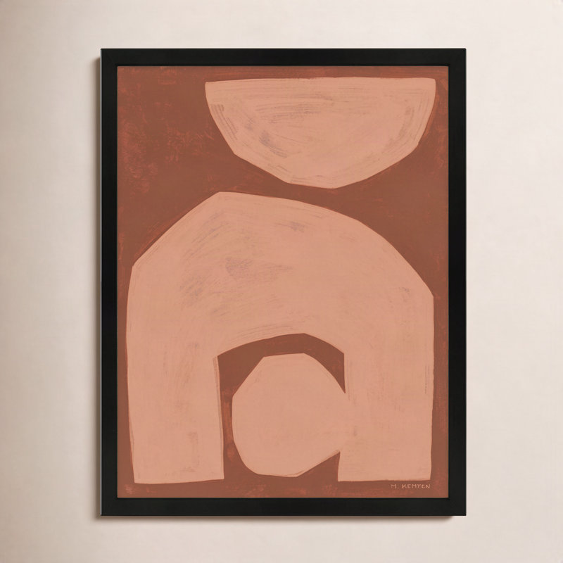 Module On Terra Cotta 2 By Michael Kempen - Framed Wall Art, 20'' H x 16'' W, Black
