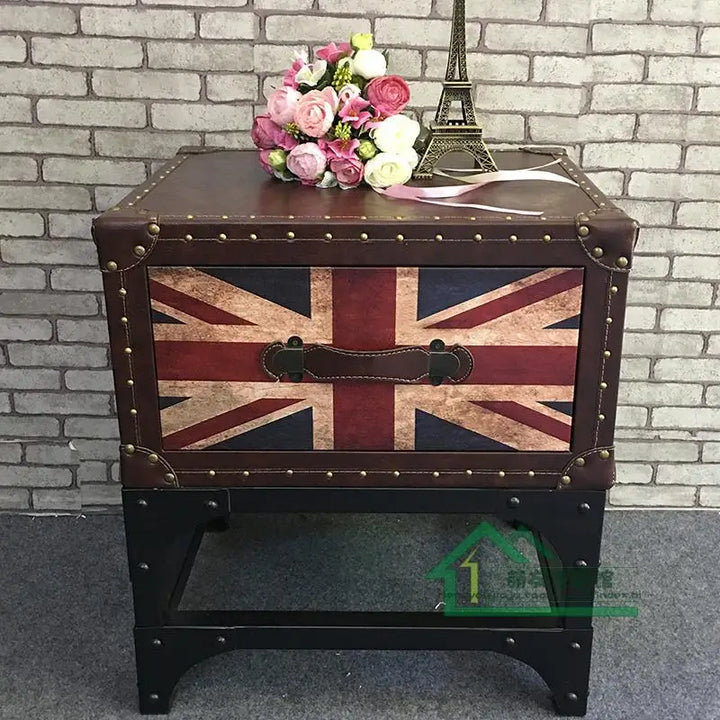 Antiana Retro Bedside Table Rustic Living Room Side A Few Solid Wood