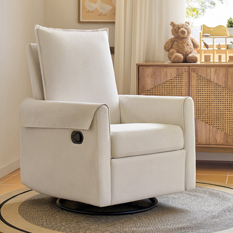 Fauteuil inclinable manuel pivotant 29,5 po avec housse lavable Keech (ensemble de 2), Lin lin