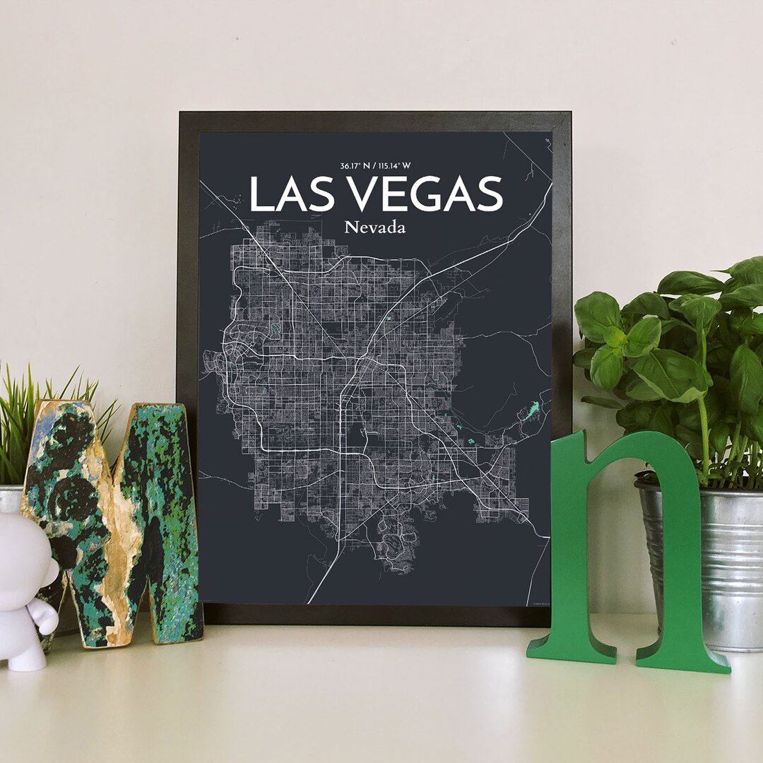 Poster Las Vegas Stadtplan