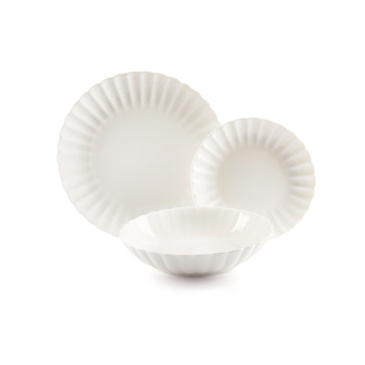 Elisir Porcelain China Dinnerware Set Piece - Service for 6