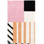 Tapis ivoire / noir / rose en laine fait à la main Tripoli-1736017097