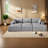 Compression Sofas, 102 Inch Corduroy Deep Seat Modern Couch For Home