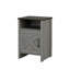 Table d'appoint rustique 1pc avec motif bicolore brun et gris, poignée en métal, sur tiroir, 14 profondeurs, 16 largeurs, 23 hauteurs, pour un espace de vie principal au fini, pouces de tiroir larges, profonds, hauts, zone appropriée