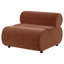 Fauteuil sans accoudoirs Byrne en velours rouille