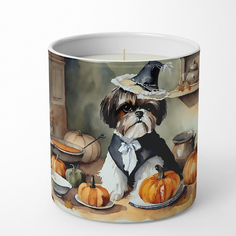 Bougie parfumée Pumpkin Pie avec support en céramique