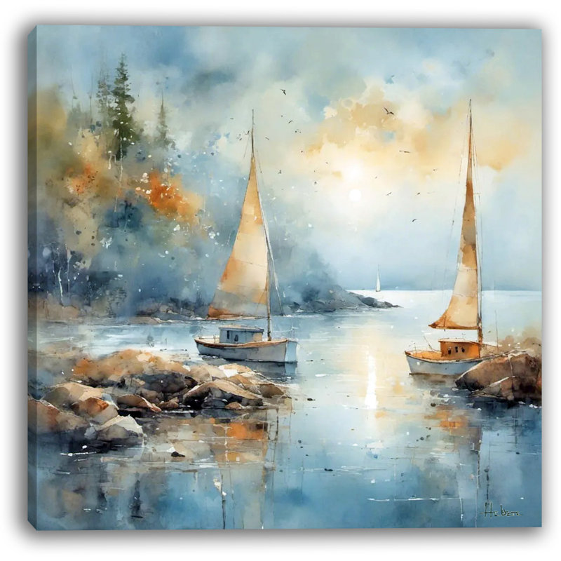 Toile tendue sur toile Golden Horizons, H 30 po x l 30 po x P 1,5 po