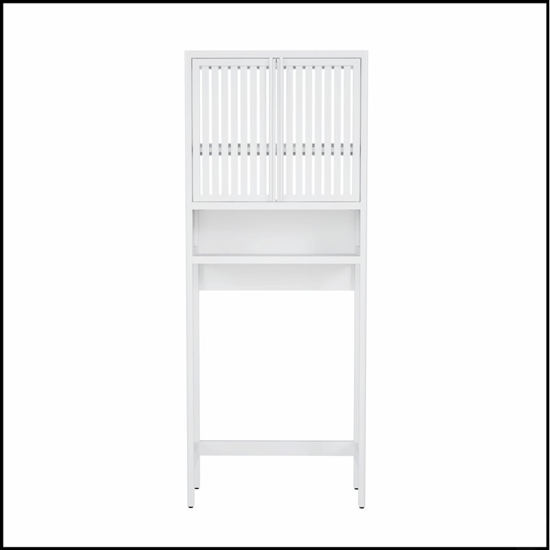 Étagère de rangement spacieuse pour toilettes, salles de bain privées et buanderies, optimisant l'espace et l'organisation.