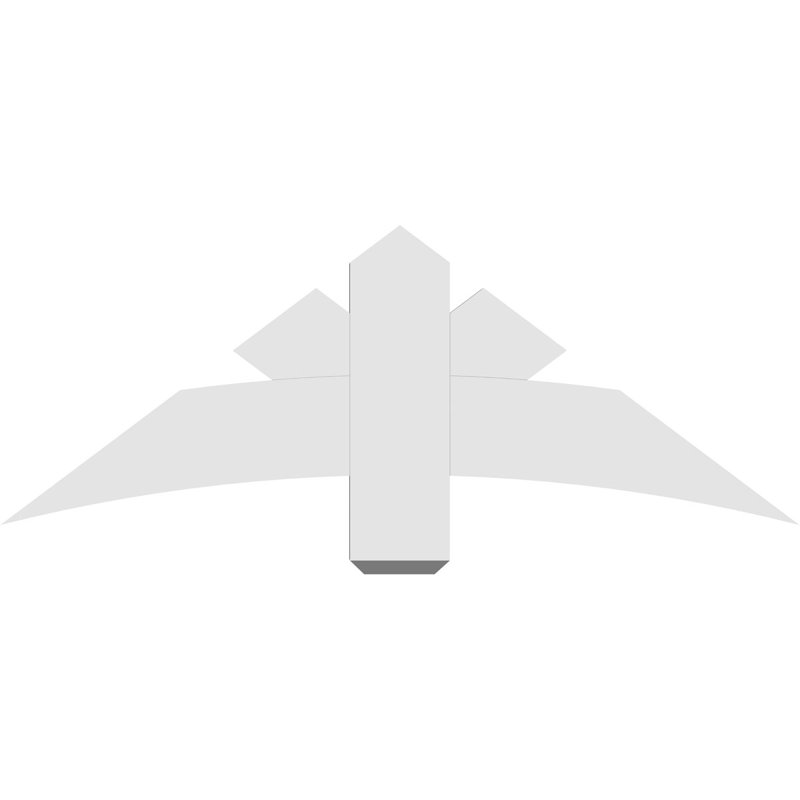 Support de pignon Alberta Alberta, H 18 po x l 48 po (pas: 9/12), P 2 po x F 6 po, PVC