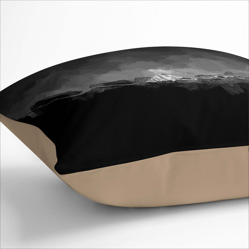 Mountain Peak in Salcantay Peru Cushion with Filling, 55cm H x 55cm W x 20cm D, Stone