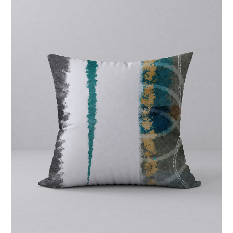 Abstract Reversible Throw Pillow, 18" x 18"