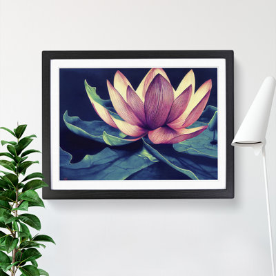 XH1022-9690X Vivacious Lotus Flower - Single Picture Frame Print