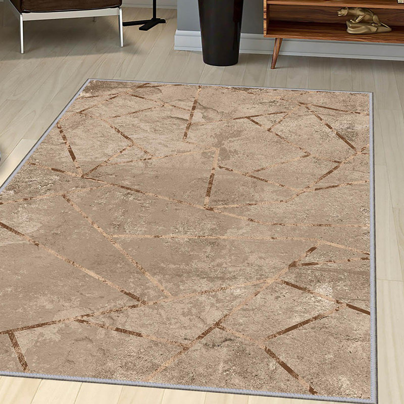 Stylish Hall Carpet 2.6 x 9.8 Feet - 100% Polyester, 0.04 in Pile Height | Antibacterial, Non-Slip PVC Felt Dot Underside | Machine Washable, 3D Digital Print | Perfect for Home Entryways & Living Spaces