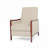  Mid-Century Modern Fabric Pushback Recliner, Channel Stitch Detail with Durable Birch Wood Frame