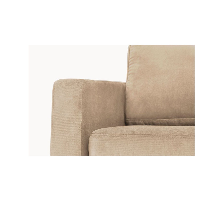 Lioni 3 Seater Velvet Sofa, Beige