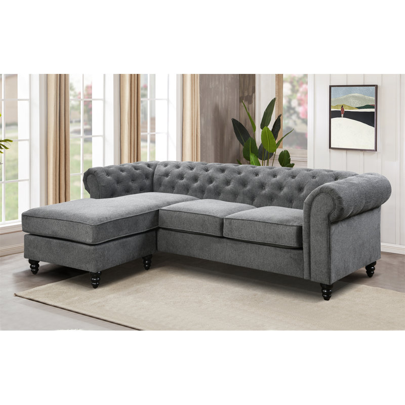 Canapé modulaire Aadila, 100 % polyester gris