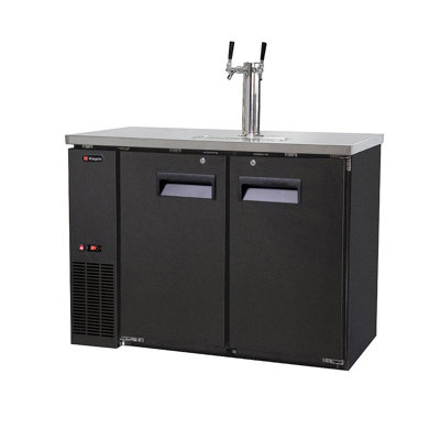 Kegco 20 Cubic Feet Dual Tap Half Barrel (Full Size) Freestanding Kegerator with Door Lock and Adjustable Temperature