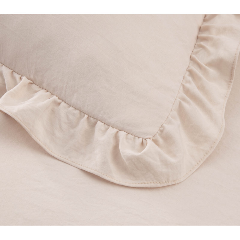 Sinclair French Country Chic Ruffle Skirt Bedspread Set, Full Bedspread + 2 Standard Shams, Blush Pink