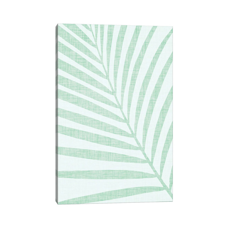 Pastel Palm Leaf - Wrapped Canvas Graphic Art 1 Piece Wrapped Canvas Wall Art, 45.72cm H x 30.48cm W x 1.91cm D